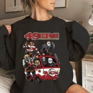 San Francisco 49ers Halloween Crewneck Sweatshirt Cozy Retro Football Apparel 51